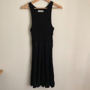 Abercrombie & Fitch Black Ribbed Sweater Dress L